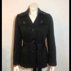 Kenneth Cole black Trench Coat Size Small